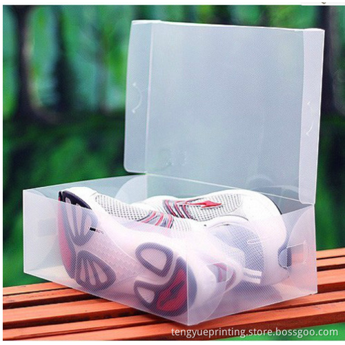 colorful high quality transparent pvc shoe box storage customize